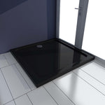 ZNTS Shower Base Tray ABS Black 80x80 cm 146625