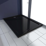 ZNTS Shower Base Tray ABS Black 80x110 cm 146628