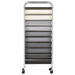 ZNTS XXL 15-Drawer Mobile Storage Trolley Ombre Plastic 320409