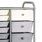 ZNTS XXL 15-Drawer Mobile Storage Trolley Ombre Plastic 320409