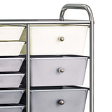 ZNTS XXL 15-Drawer Mobile Storage Trolley Ombre Plastic 320409