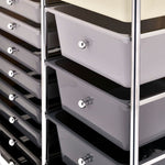 ZNTS XXL 15-Drawer Mobile Storage Trolley Ombre Plastic 320409
