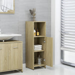 ZNTS Bathroom Cabinet Sonoma Oak 30x30x95 cm Engineered Wood 802591