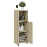 ZNTS Bathroom Cabinet Sonoma Oak 30x30x95 cm Engineered Wood 802591