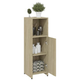 ZNTS Bathroom Cabinet Sonoma Oak 30x30x95 cm Engineered Wood 802591