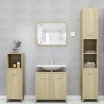 ZNTS Bathroom Cabinet Sonoma Oak 30x30x95 cm Engineered Wood 802591