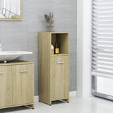 ZNTS Bathroom Cabinet Sonoma Oak 30x30x95 cm Engineered Wood 802591