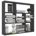 ZNTS Wall Shelf Grey 90x16x78 cm Engineered Wood 802941