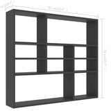 ZNTS Wall Shelf Grey 90x16x78 cm Engineered Wood 802941