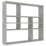ZNTS Wall Shelf Concrete Grey 90x16x78 cm Engineered Wood 802943