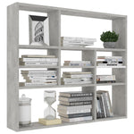 ZNTS Wall Shelf Concrete Grey 90x16x78 cm Engineered Wood 802943