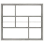 ZNTS Wall Shelf Concrete Grey 90x16x78 cm Engineered Wood 802943