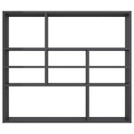 ZNTS Wall Shelf High Gloss Grey 90x16x78 cm Engineered Wood 802947