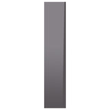 ZNTS Wall Shelf High Gloss Grey 90x16x78 cm Engineered Wood 802947