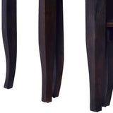 ZNTS Side Tables 3 pcs Light Black Coffee Solid Mahogany Wood 288857