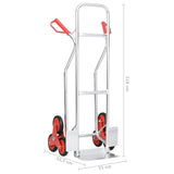 ZNTS Stair Climbing Hand Truck with 6 Wheels 51x53.5x118 cm 150 kg 146667