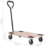 ZNTS 4 Wheeled Dolly with Handle 250 kg 146670
