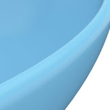 ZNTS Luxury Basin Oval-shaped Matt Light Blue 40x33 cm Ceramic 146923
