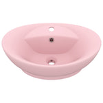 ZNTS Luxury Basin Overflow Oval Matt Pink 58.5x39 cm Ceramic 146933