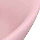 ZNTS Luxury Basin Overflow Oval Matt Pink 58.5x39 cm Ceramic 146933