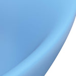 ZNTS Luxury Basin Overflow Oval Matt Light Blue 58.5x39 cm Ceramic 146934