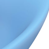 ZNTS Luxury Basin Overflow Oval Matt Light Blue 58.5x39 cm Ceramic 146934
