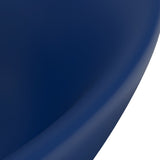 ZNTS Luxury Basin Overflow Oval Matt Dark Blue 58.5x39 cm Ceramic 146935