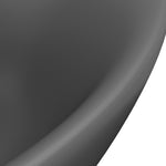 ZNTS Luxury Basin Overflow Oval Matt Dark Grey 58.5x39 cm Ceramic 146939