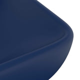 ZNTS Luxury Basin Rectangular Matt Dark Blue 71x38 cm Ceramic 146957