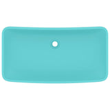 ZNTS Luxury Basin Rectangular Matt Light Green 71x38 cm Ceramic 146958