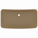 ZNTS Luxury Basin Rectangular Matt Cream 71x38 cm Ceramic 146963