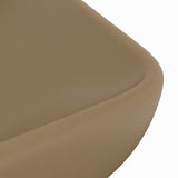 ZNTS Luxury Basin Rectangular Matt Cream 71x38 cm Ceramic 146963