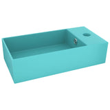 ZNTS Bathroom Sink with Overflow Ceramic Light Green 146991