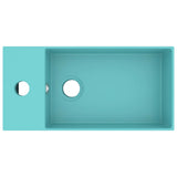 ZNTS Bathroom Sink with Overflow Ceramic Light Green 146991