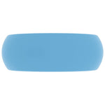 ZNTS Luxury Wash Basin Round Matt Light Blue 40x15 cm Ceramic 147000