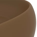 ZNTS Luxury Wash Basin Round Matt Cream 40x15 cm Ceramic 147007