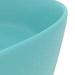 ZNTS Luxury Wash Basin Round Matt Light Green 40x15 cm Ceramic 147013