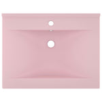 ZNTS Luxury Basin with Faucet Hole Matt Pink 60x46 cm Ceramic 147021