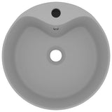 ZNTS Luxury Wash Basin with Overflow Matt Light Grey 36x13 cm Ceramic 147037