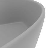 ZNTS Luxury Wash Basin with Overflow Matt Light Grey 36x13 cm Ceramic 147037