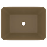 ZNTS Luxury Wash Basin Matt Cream 41x30x12 cm Ceramic 147051