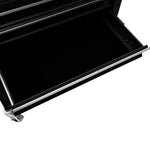 ZNTS Tool Trolley with 4 Drawers Steel Black 147189