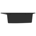 ZNTS Kitchen Sink with Overflow Hole Black Granite 147057