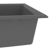 ZNTS Kitchen Sink with Overflow Hole Grey Granite 147058