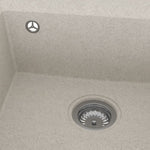 ZNTS Kitchen Sink with Overflow Hole Beige Granite 147059