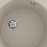 ZNTS Kitchen Sink with Overflow Hole Beige Granite 147067
