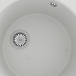 ZNTS Kitchen Sink with Overflow Hole White Granite 147068
