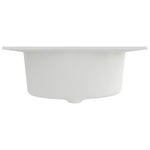 ZNTS Kitchen Sink with Overflow Hole White Granite 147068