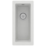 ZNTS Kitchen Sink with Overflow Hole White Granite 147080