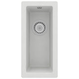 ZNTS Kitchen Sink with Overflow Hole White Granite 147080